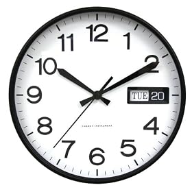 Chaney Instruments 10-Inch Wheeler Wall Clock with Daily Calendar