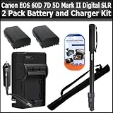 Buy 2 Pack Battery Kit For For The Canon EOS 60D EOS 5D Mark II & 7D Digital SLR... by Butterfly