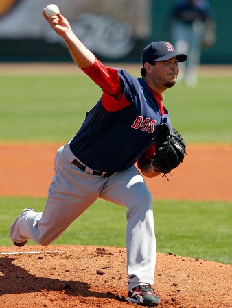 Boston Red Sox v Pittsburgh Pirates, BRADENTON, FL - MARCH 13: Josh Beckett Photographic Poster Print by J. Meric, 9x12