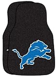 Fan Mats 5740 NFL - Detroit Lions 18" x 27" Carpeted Car Mat Set