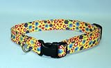 Hearts and Flowers Extra Large Custom Handmade Dog Collar
