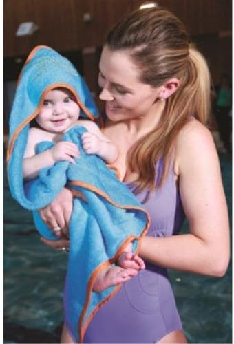 Snuggledry Baby Swim Towel, Blue/Orange