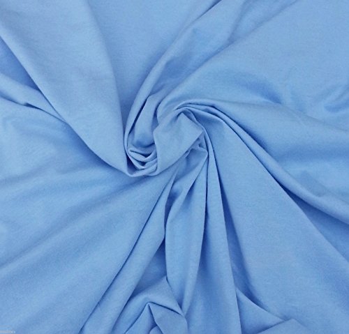 Organic Cotton Fabric Jersey Knit Eco-Friendly By The Yard - SKY (Blue)