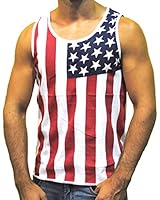 Mens Stars & Stripes American Flag Tank Top Shirt (Red/White/Blue)