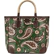 Kate Spade Kashmir Esti Paisley Book Bag Tote Forest Green