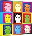 Landon Ashworth - Pop Art Print (2-Tone; Andy Warhol's Che Guevara Style) 30 x 30 x 2 cm Medium Square Deep Box Canvas