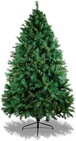 TOCO 7ft Hinged Artificial Christmas Tree 1400 Tips With Solid Metal Leg Full Tree