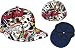 Miami Ink Allover Print Flat Brim Baseball Fitted Hat/Cap