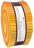 Robert Kaufman KONA COTTON SOLIDS CITRUS BURST Roll Up 2.5" Precut Cotton Fabric Quilting Strips Jelly Roll Assortment RU-431-40