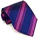 image and picture of Paul Smith Blue and Fuschia Striped Silk Necktie PS-TIES-02