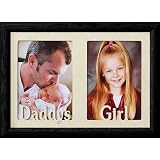 7x10 DADDYS GIRL ~ 5x7 Two Opening BLACK Oak Frame ~ Great Christmas Birthday or Fathers Day Gift for Dad!