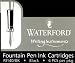 Office Products : Waterford Black Fountain Pen Ink Cartridges - Pack of Six