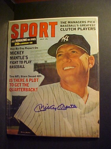 Mickey Mantle New York Yankees Autographed July 1966 Sport Magazine