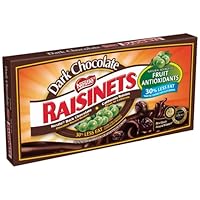 Raisinets Dark Chocolate, 3.5-Ounce Boxes (Pack of 18)