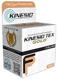 Kinesio Tex Gold FP (FingerPrint) Tape - Beige - Single Roll - 2" x 16.4 (5m) - The New, Advanced Formulation of Kinesio Brand Kinesiology Tape
