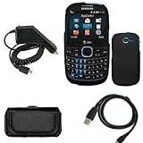 iNcido Brand Samsung A187 Combo Rubber Feel Black Protective Case Faceplate ....