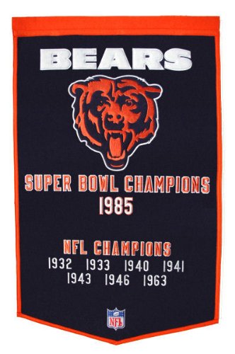 Buy CHICAGO BEARS FOOTBALL WOOL CHAMPIONSHIP BANNER! COOL! by Champions on Display