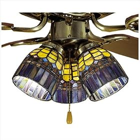 Meyda Tiffany 27466 Fan Light Shade, Amber Plum