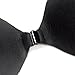 Sexy Bust Self-adhesive Front Closure Strapless Invisible Bra(l(c-d cup),Black)