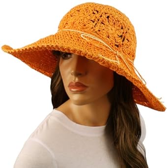Light Crushable Beach Summer Vented Wide 4-1/2
