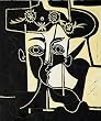 Art Reproduction Oil Painting - Picasso Paintings: Femme au Chapeau Orne 1962 - Classic 20" X 24" - Hand Painted Canvas Art