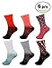 BambooMN Assorted Super Soft Cozy Warm Fuzzy Gradient Socks - Assortment A - 6prs