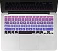 Kuzy - Purple Ombre Colors Keyboard Cover Silicone Skin for MacBook Pro 13" 15" 17" (with or w/out Retina Display) iMac and MacBook Air 13" - mix Purple Ombre