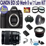 Canon EOS 5D MARK II 7 Lens Deluxe Kit with EF-S 28-135mm f/3.5-5.6 IS USM Standard Zoom Lens + 16GB Deluxe Accessory Kit + 3 Year Celltime Warranty