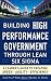 Building High Performance Government Through Lean Six Sigma:  A Leader's Guide to Creating Speed, Agility, and Efficiency