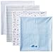 Spasilk Baby-Boys Newborn 4 Pack 100% Cotton Flannel Receiving Blanket