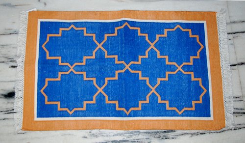 Imagen principal de Diseñador Yoga Mat Alfombra hecha a mano de algodón Alfombra Tamaño 38 x 23 p...