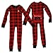 Lazy One Cotton Bear Cheeks Flapjack Pajamas (Red Plaid, 4T)