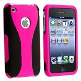 eForCity PINK 3PIECE HARD CASE COVER FOR iPhone® 3G 3GS S
