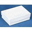 White Swirl Cotton Jewelry Charm Gift Boxes Displays 3.25"