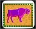 Mouse Pad with animal, squares, bison, tapestries Image
