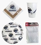 San Diego Chargers 96 Piece Party Pack Plastic Dinnerware Set by Duck House