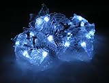 DiscountlightingUK LED SOLAR STRING FAIRY LIGHTS IN WHITE WITH 20 X 3D FIBRE OPTIC ACRYLIC BUTTERFLY ** IDEAL FOR GARDENS **