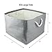 DII Durable Woven Striped Storage Bin Collapsible with Soft Rope Handles Reinforced with Metal Grommets, X-Large, 17x15x12, Black