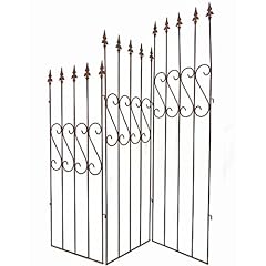 Paravent XL Lord B 145 cm Sichtschutz Rankgitter Eisen