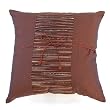 Handmade Deluxe Cushion Cover / Pillow Sham In Dark Brown With Silky Brown Fusion Filigree Detail