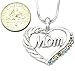 SoulBreezeCollection Multicolor Mom Heart Necklace Love Pendant Charm Jewelry