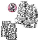 7-Piece Safari Animal Print Automotive Interior Gift Set - 2 Universal-Fit Zebra... 