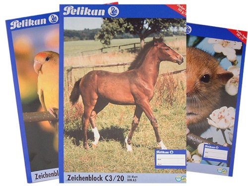 Childrens Toyshop  Spielwaren : Pelikan 224840 - Zeichenblock DIN A3 20 Blatt 100gr