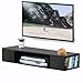FITUEYES Black Wall Mounted Media Console Floating TV Stand Component Shelf DS210003WB