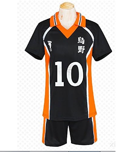 Maconaz Karasuno High School Uniform Jersey Hinata Syouyou NO.10 Cosplay Costume-Small