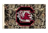 NCAA South Carolina Fighting Gamecocks 3-by-5 Foot Flag with Grommets - Realtree Camo Background