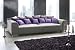 Imposantes Designer Big Sofa Deluxe XXL Grau Bezug Flachgewebe