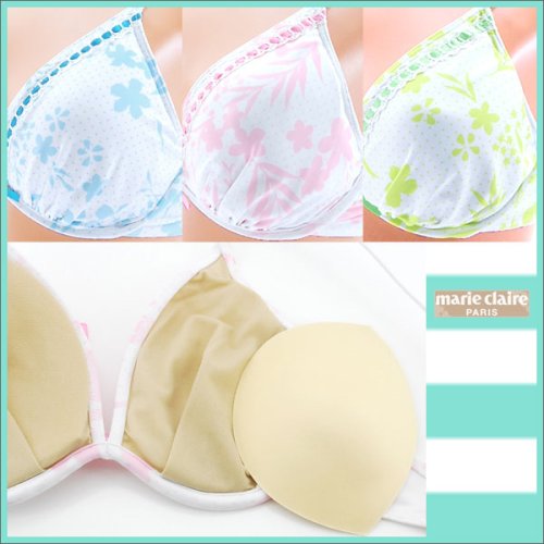 ■marie　claire/マリクレール■フラワービキニ＆カバーアップ＆パンツ４点■228409(3色）