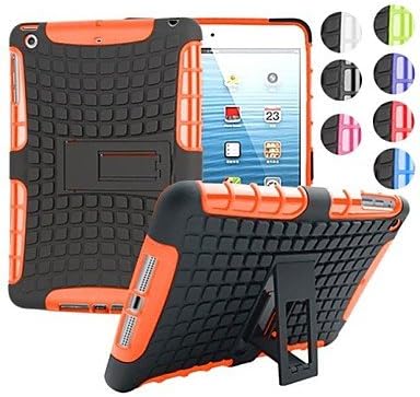 Two-in-One Tire Grain Design PC and Silicone Case with Stand for iPad mini 1/2/3 (Assorted Colors) , Black
