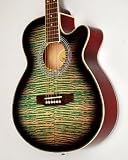 Produkt-Bild: 4/4 Akustik Gitarre "Western Style" mit Safari Design und Ersatzsaiten mit Plektron